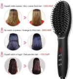 SPAZZOLA LISCIANTE PER CAPELLI IN CERAMICA LEEDYA CON DISPLAY DIGITALE