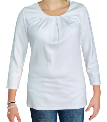 maglia bianca da donna a maniche a 3/4 by Orsay