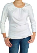 maglia bianca da donna a maniche a 3/4 by Orsay