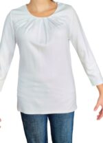 maglia bianca da donna a maniche a 3/4 by Orsay