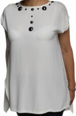 BLUSE DONNA BIANCO DAL TAGLIA DRITTO BY