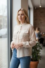CAMICIA DONNA IN CHIFFON LEGGERA