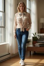 CAMICIA DONNA IN CHIFFON LEGGERA