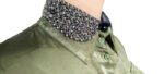CAMICIA DONNA VERDE MILITARE SATIN A SPALLE SCOPERTE
