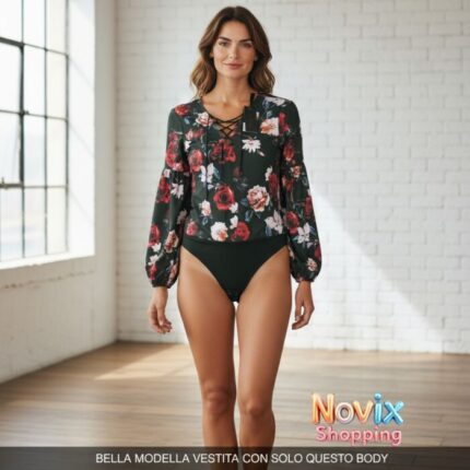CAMICETTA BODY MANICHE LUNGHE BOHO