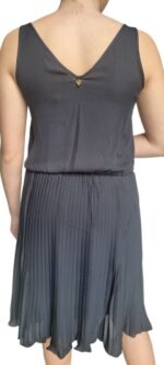 abito grigio a pieghe con scollo a V senza maniche by originale marines