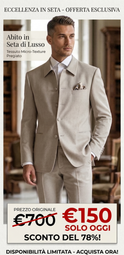ABITO   CERIMONIA UOMO BEIGE "NOGARA" TAG. 52