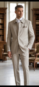 ABITO   CERIMONIA UOMO BEIGE "NOGARA" TAG. 52