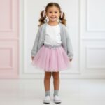 GONNA TULLE ROSA BAMBINA 2 ANNI 92 CM.