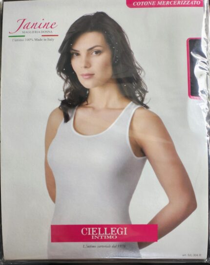 CANOTTA DONNA CON BORDINO IN RASO JANINE MAGLIERIA DONNA