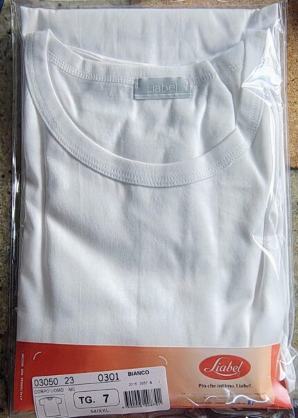 T-SHIRTL LIABEL - BIANCO FILO SCOZIA