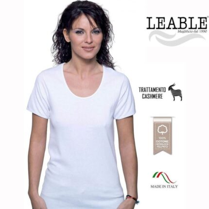 T-SHIRT DONNA LEABLE 100% COTONE INTERLOCK FLEPATO