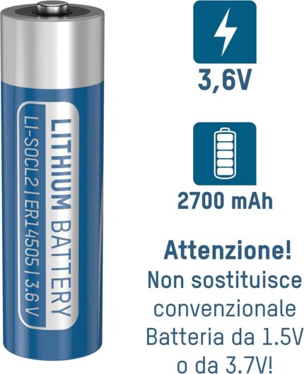 ANSMANN Batteria Litio ER14505 AA 3,6V 2700mAh