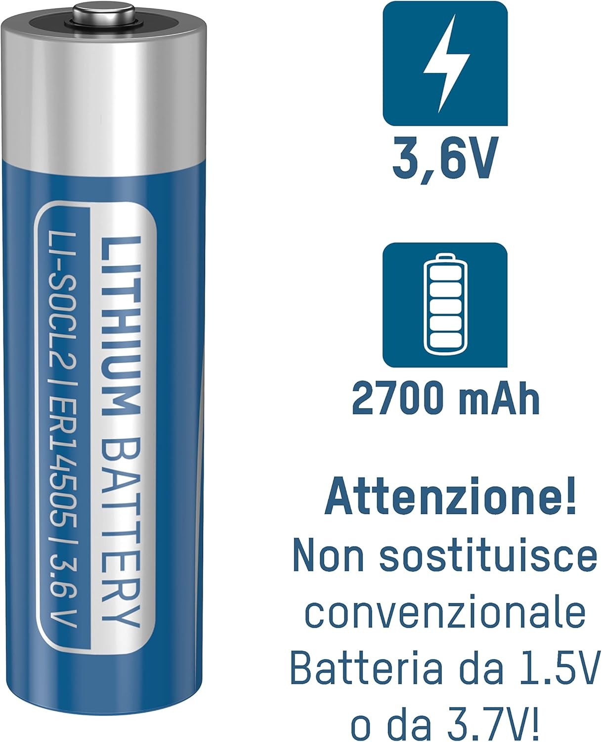 ANSMANN_ER14505_AA_3.6V_2700mAh ANSMANN Batteria Litio ER14505 AA 3,6V 2700mAh