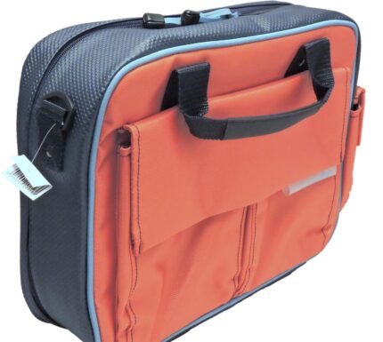 Borsa Porta PC Arancione e Nera con Manici