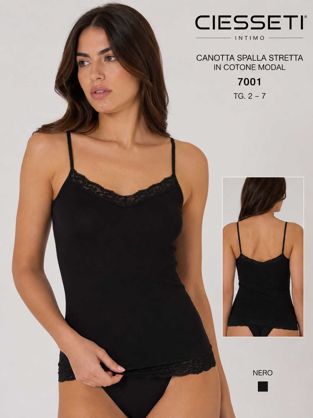 CIESSETI CANOTTA NERA SP STRETT CIESSETI CANOTTA NERA SP STRETT