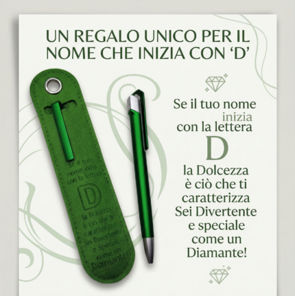 Penna a Sfera con Dedica – Lettera D