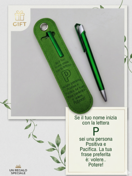 Penna a Sfera con Dedica – Lettera P