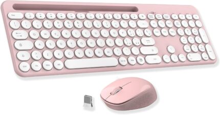 Set Tastiera e Mouse Wireless Rosa