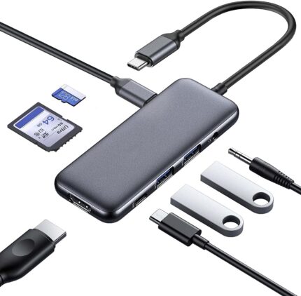 VAVA Hub USB-C Dual Type-C con HDMI 4K e Lettore Schede