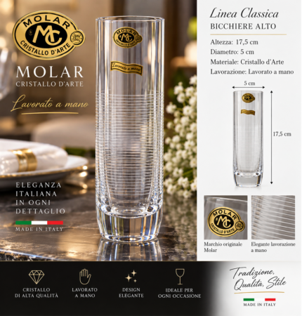 Bicchiere Alto Molar Cristallo d’Arte