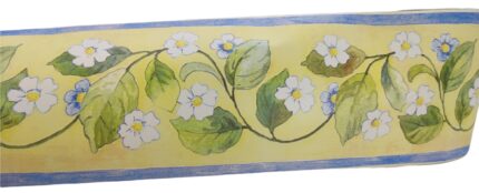 BORDURE ADHÉSIVE AVEC FLEURS ROSE