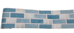 BORDURE ADHÉSIVE MOSAIQUE BLEU ET ARGENT - foto 5