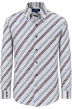 Camicia Uomo Alea Linea Oro a Righe Multicolore - foto 4