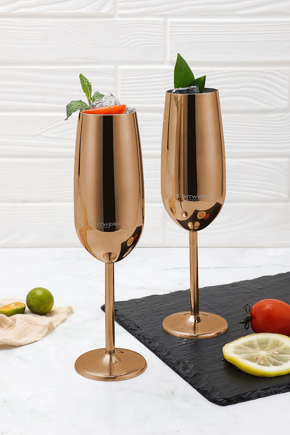 ECHTWERK Set 6 Calici Acciaio Inox Rose Gold ECHTWERK