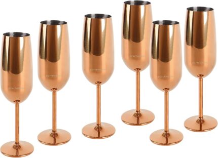 Set 6 Calici Acciaio Inox Rose Gold ECHTWERK - foto 2