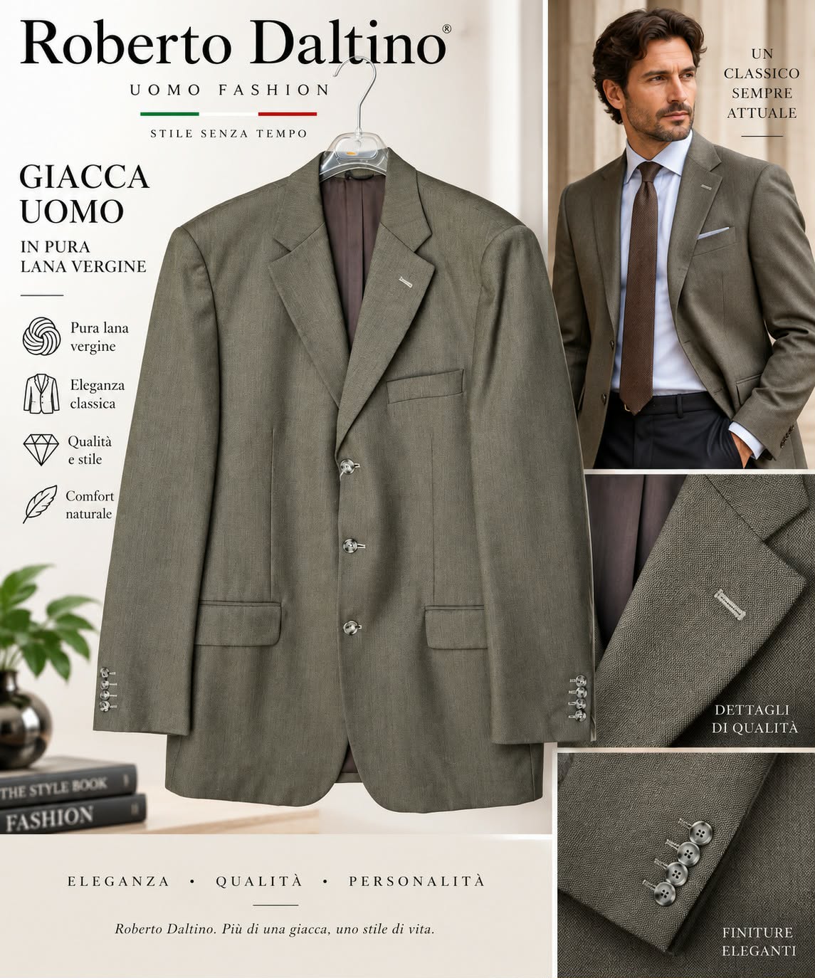 Roberto Daltino1 Roberto Daltino Giacca Uomo Pura Lana Vergine