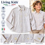 CAMICIA BIMBO LIVING KIDS 7 ANNO TAGL. 30 COTONE