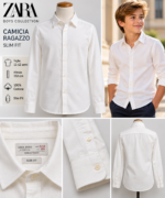CAMCIA RAGAZZO 11/12 ANNI COTONE BY ZARA - USATO COM NUOVO