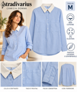 CAMICIA STRADIVARIUS Taglia M, 98% cotone, 2% elastan - immagine 2