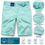 PANTALONCINI RASO VERDE 8 ANNI 128 CM . BY ORIGINAL MARINES - immagine 3