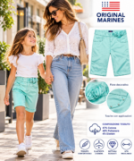 PANTALONCINI RASO VERDE 8 ANNI 128 CM . BY ORIGINAL MARINES - immagine 2
