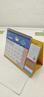 Vista della griglia mensile e dei blocchetti adesivi del calendario Mr. Wonderful 2027