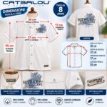 Camicia a Maniche Corte da Ragazzo Catbalou - Bianca con Ricamo e Stampa "Sidewalk Life"