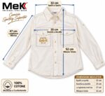 Camicia a Maniche Lunghe da Bambino MeK "Sporting Superstar" - Écru / Beige
