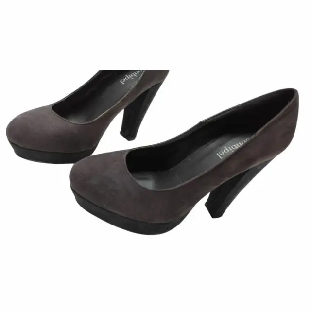 SCARPE  DECOLTE' MODA PLATEA TACCO 11,5 CAMOSCIO VIOLA SCURO
